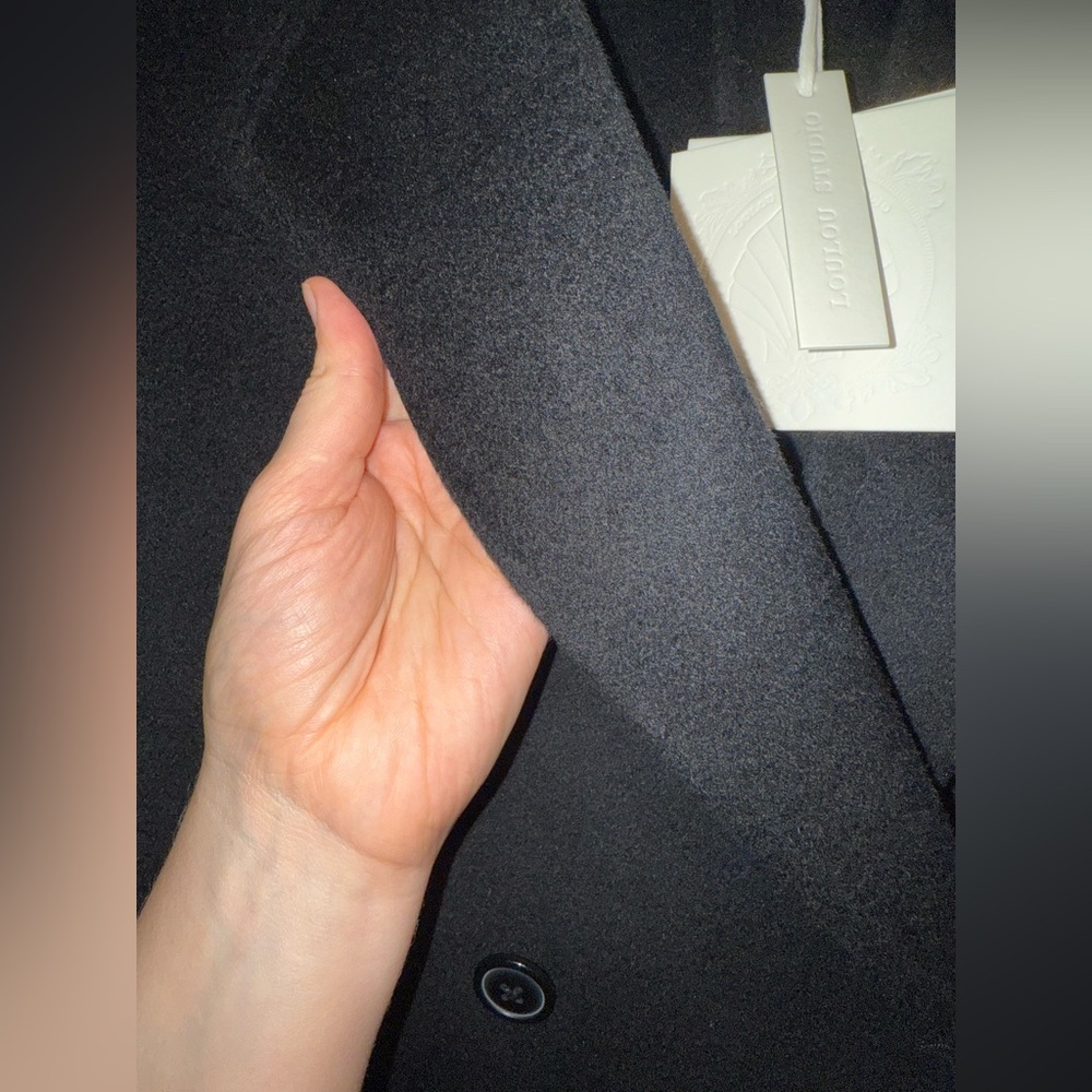 LouLou De Saison Borneo Wool Cashmere Coat, XS, Black - Picture 11 of 11